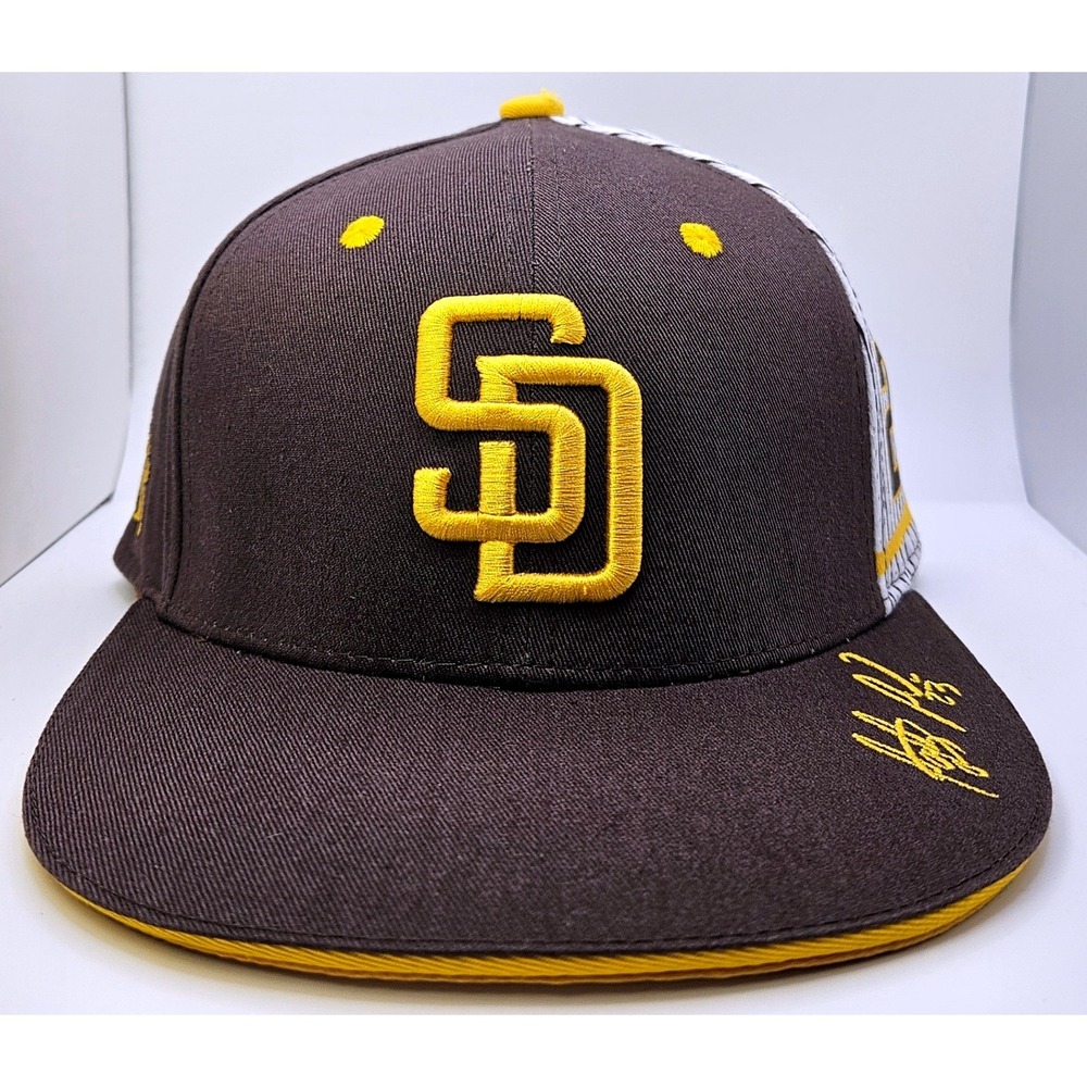 Melonwear San Diego Padres Fernando Tatis Jr 23 Snapback Hat Brown Yellow MLB